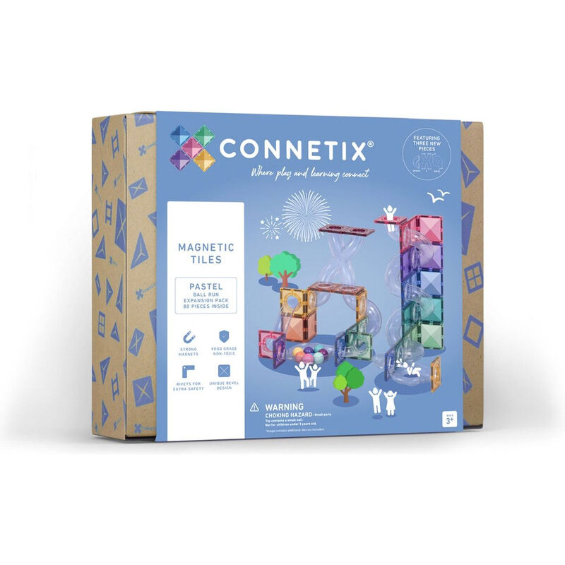 Connetix - Ball Run Uitbreidingspakket - Pastel - 80 Stuks - (CT-P-00080-BR)