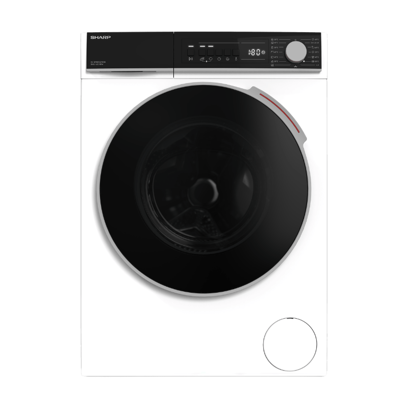 SHARP Wasmachine - 8 kg. 1400 rpm, Energieklasse A (-20%), DoubleJet-technologie, Invertermotor, Wit, ESNFB814CWDACB