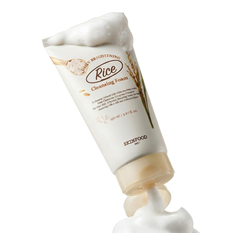 SKINFOOD RICE DAILY BRIGHTENING CLEANSING FOAM 150 ml