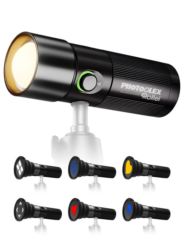 Photoolex Gobo Light 10W LED Effekt Licht 19 Gobos 4 Farben Zoom