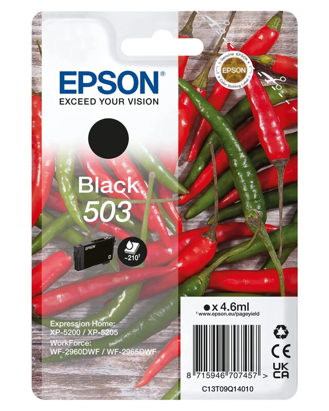 Epson 503 inktcartridge 1 stuk, origineel normaal rendement zwart