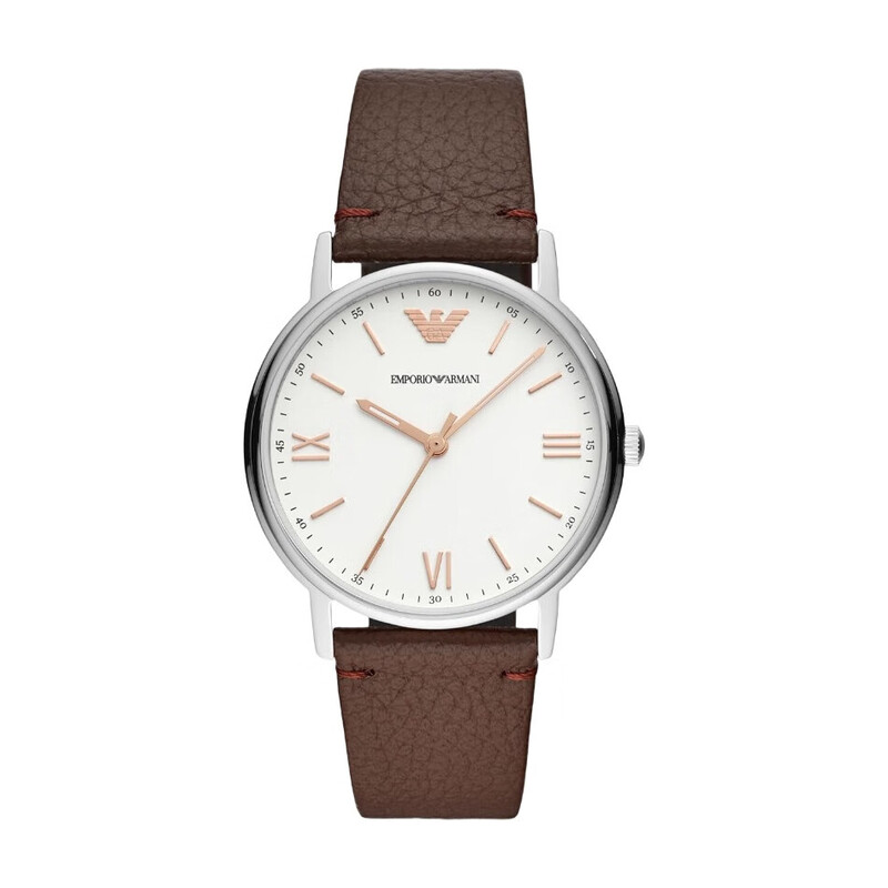 AR11173 Silver Plated Stainless Steel Men's Quartz Three Hand Movement Watch