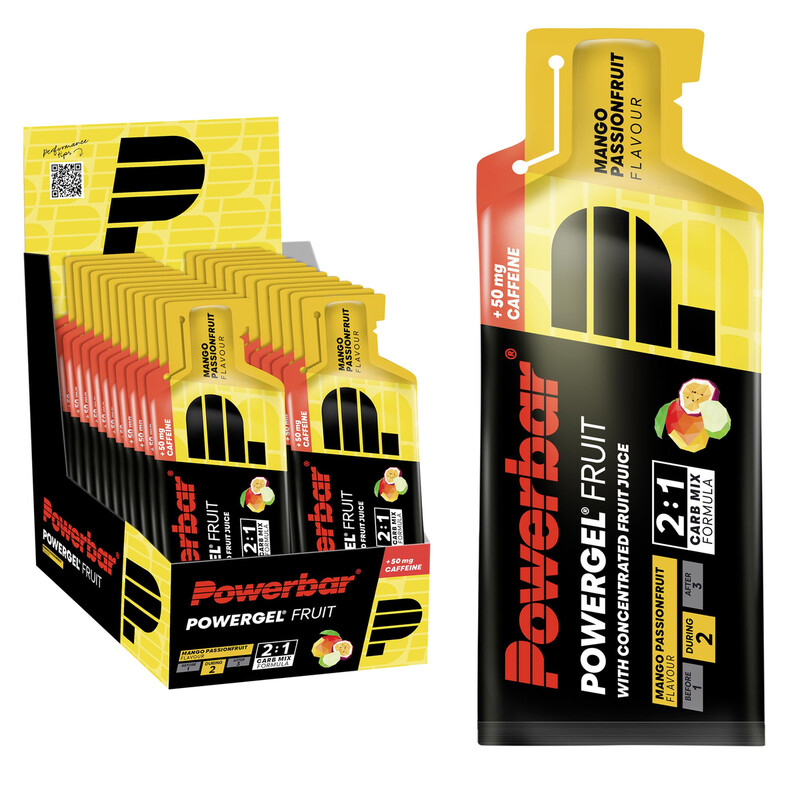POWERBAR PowerGel Frucht Mango-Passionsfrucht (mit Koffein) 24x Gels