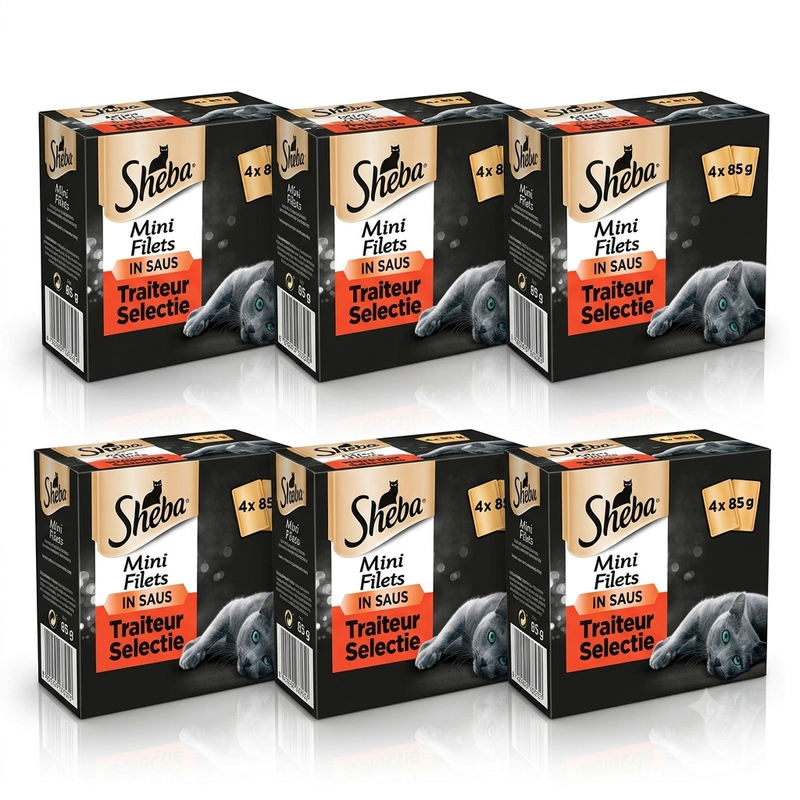 Sheba Mini filets en sauce Sélection gourmet Nourriture pour chats 24 x 85 g