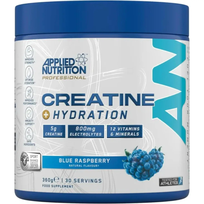 Creatine + Electrolytes Hydration Powder Blue Raspberry - 360 g