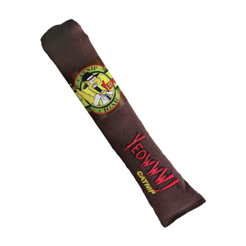 Brown Cigar Cat Toy – 100% Organic Catnip-Filled