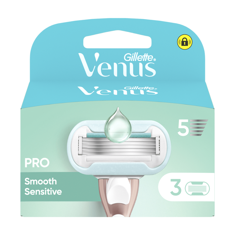Gillette Venus Deluxe Smooth Sensitive Navulmesjes - 3 stuks
