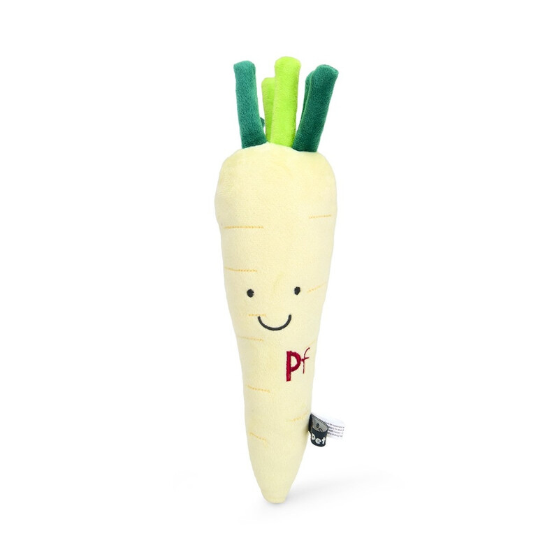 Foodie Faces Penelope Parsnip Plush Dog Toy