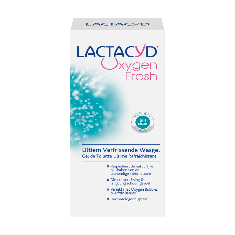 Lactacyd Oxygen Fresh Wasgel – directe verfrissing - tot 12 uur een fris gevoel – zeepvrij - 200 ml