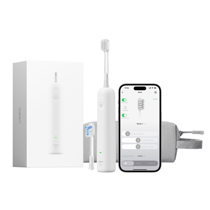 Laifen Wave SE Brosse à dents électrique Brosse à dents sonique intelligente avec contrôle par application Oscillation à 60° 3 modes personnalisables Batterie de 50 jours Étanche IP68 Charge Type C