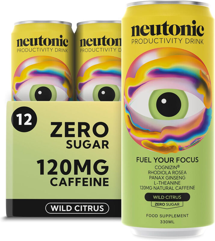 Neutonic Energy Drink Wild Citrus Flavour Focus Support Multipack - 12 X 330Ml