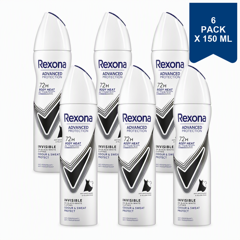Rexona Deospray Advanced Protection Invisible 150 ml (4-Pack)