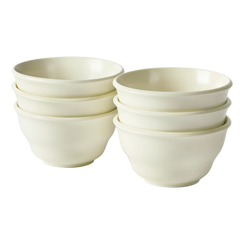 Jiwoo Zen 4, 5" Schale Aus Reaktivem Mattem Weiß Im Set (6 Stück/Set)