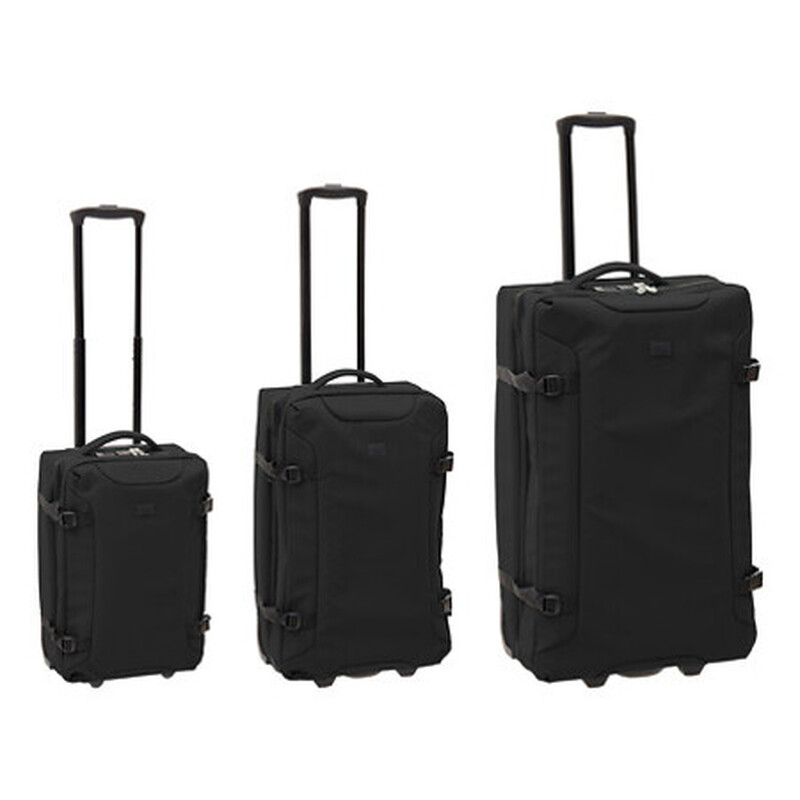 Softcase-Koffer x3 mit 2 Rollen schwarz