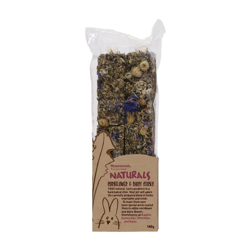 Naturals Cornflower & Daisy Sticks Small Animal Treat, 140g