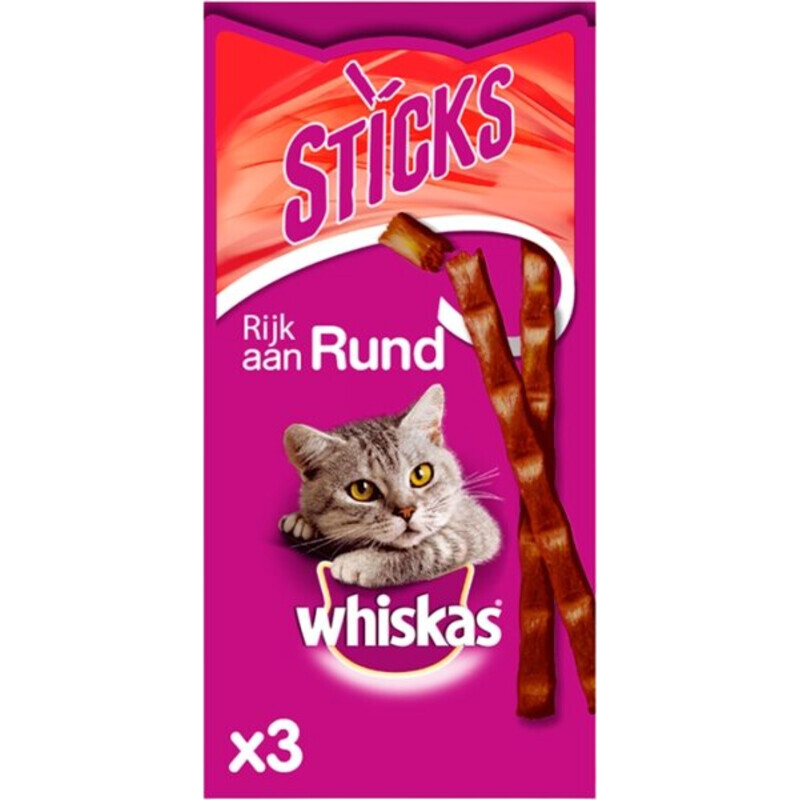 Whiskas kattensticks rund 3×6 g
