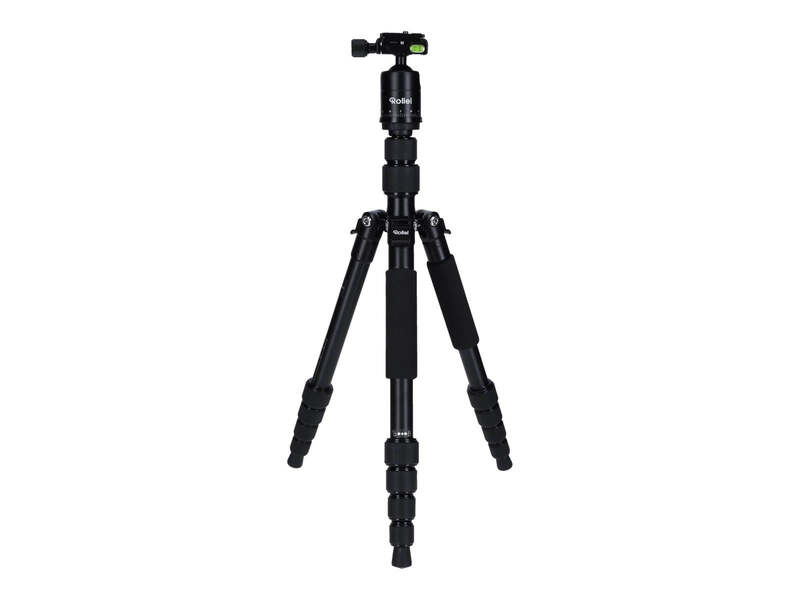 Rollei Elektronik Kamerastativ: Compact Traveler No. 1 aus Alu, 134cm max. Höhe, nur 32cm Packmaß & 5kg Traglast