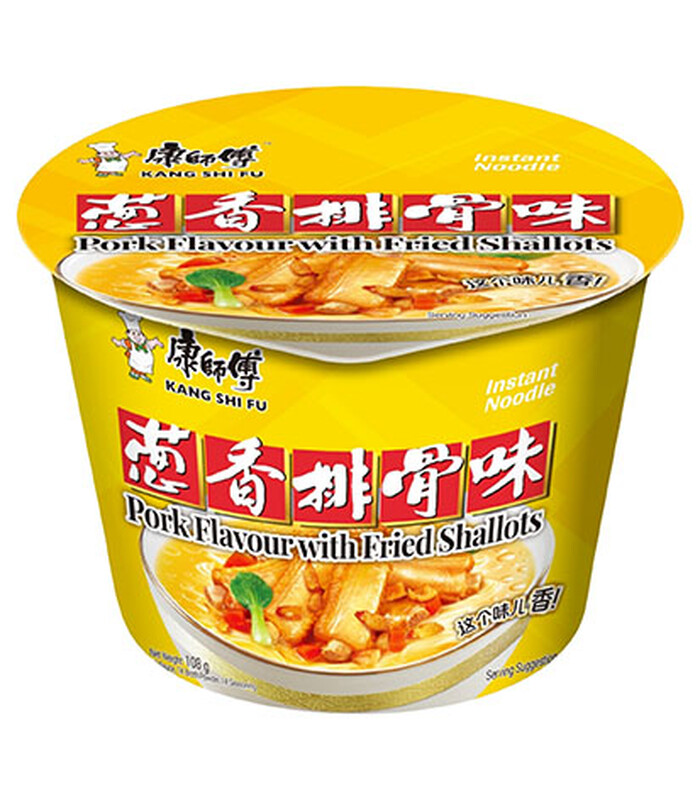 康师傅葱香排骨面碗面 桶装 108g*12