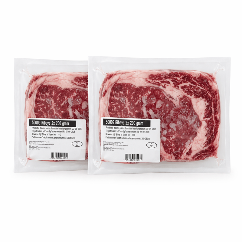 Portioneerde rib eye steak – 2 x 400 g