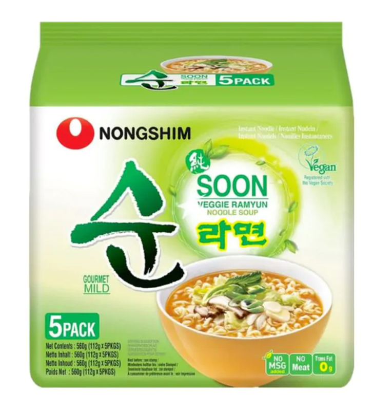 Nongshim Green/Red Soon Veggie Ramyun Multi (112G*5)