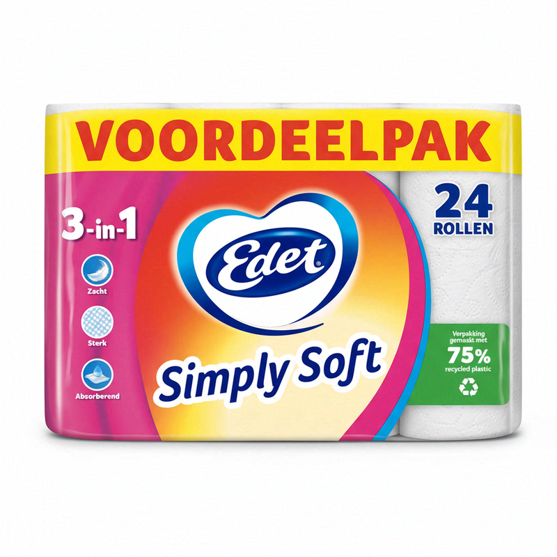 Edet Simply Soft toiletpapier, 24 rollen