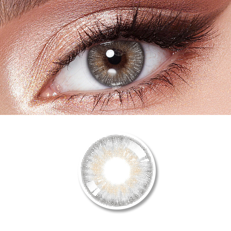 JARWAWA [2 stuks] maandelijkse contactlenzen zilver dennen grijs serie DIA 14,0 mm kleine diameter losse zilvergrijze hybride contactlenzen met 40% watergehalte natuurlijke en modieuze make-up geschikt voor dagelijks gebruik, werk en dates comfortabel en