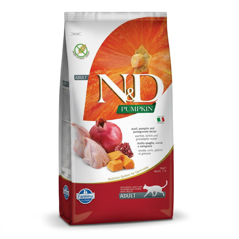 Farmina N&D Kürbis Katzenfutter Wachtel 5 kg