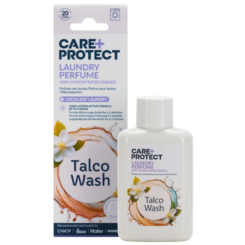 CARE + PROTECT Talco Wash Laundry Perfume In-Wash Scent Booster, DERMATOLOGICALLY TESTED, Long Lasting Active Formula, 100ml for up to 20 washes - Image 3