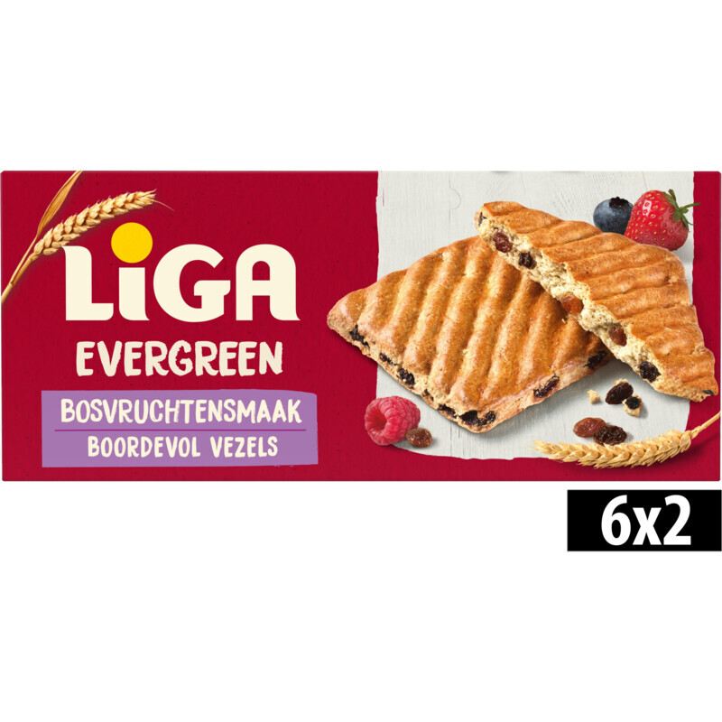 Liga Evergreen Graan Koekjes Met Bessen Smaak - 250 g