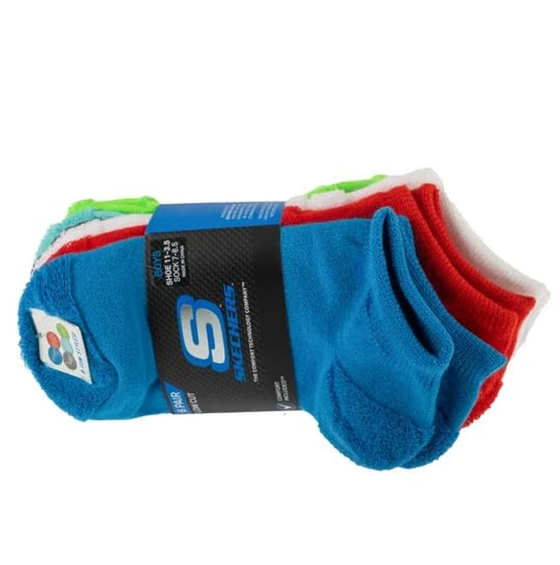 Skechers Socken Für Jungen, Dino Terry, 6er-Pack, Mehrfarbig, 27, 5-35, 5