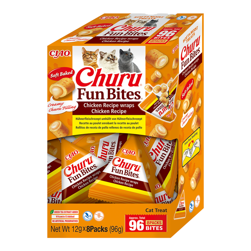 INABA Fun Bites Katzenfutter Huhn-Wraps Huhn