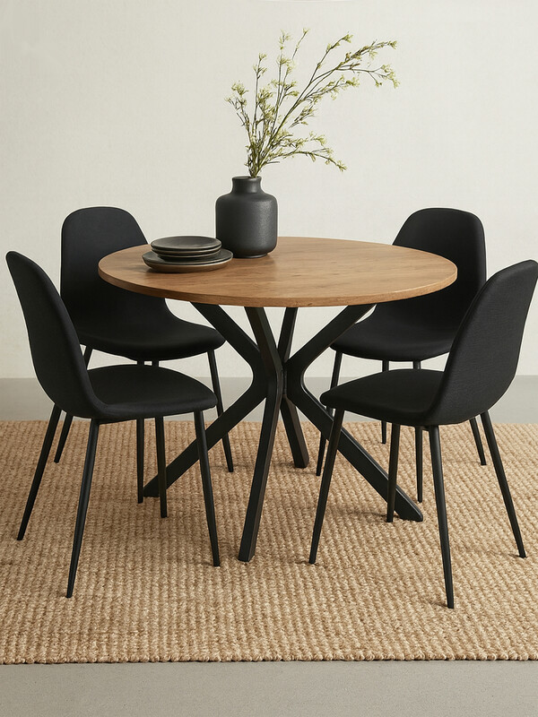 Dining Chair Salford Black 4pcs