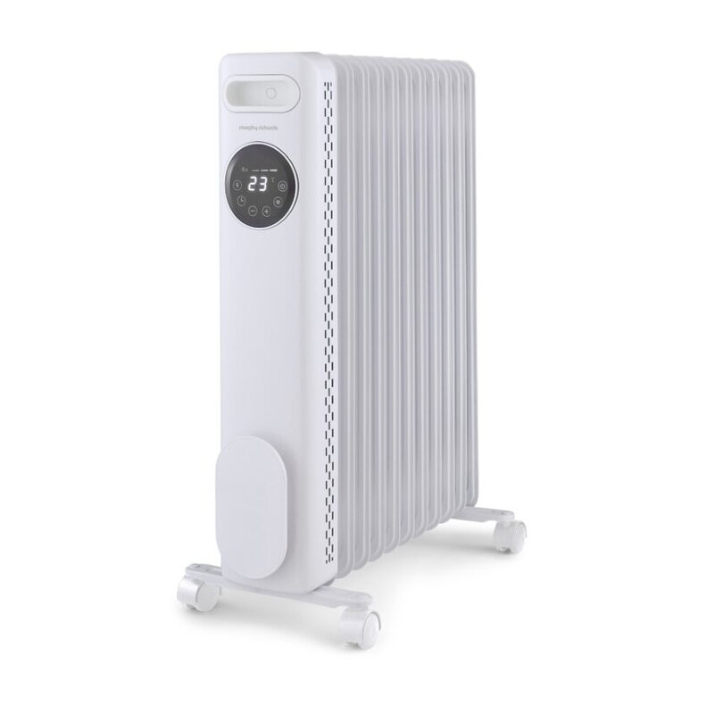 HeatFlux 2.5kW Digital Oil Filled Radiator with Remote Control – White, 827876