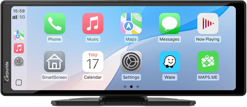 Portable Car Stereo, V92 Wireless Carplay & Android Auto, 10.26 Inch 1080P HD Touch S