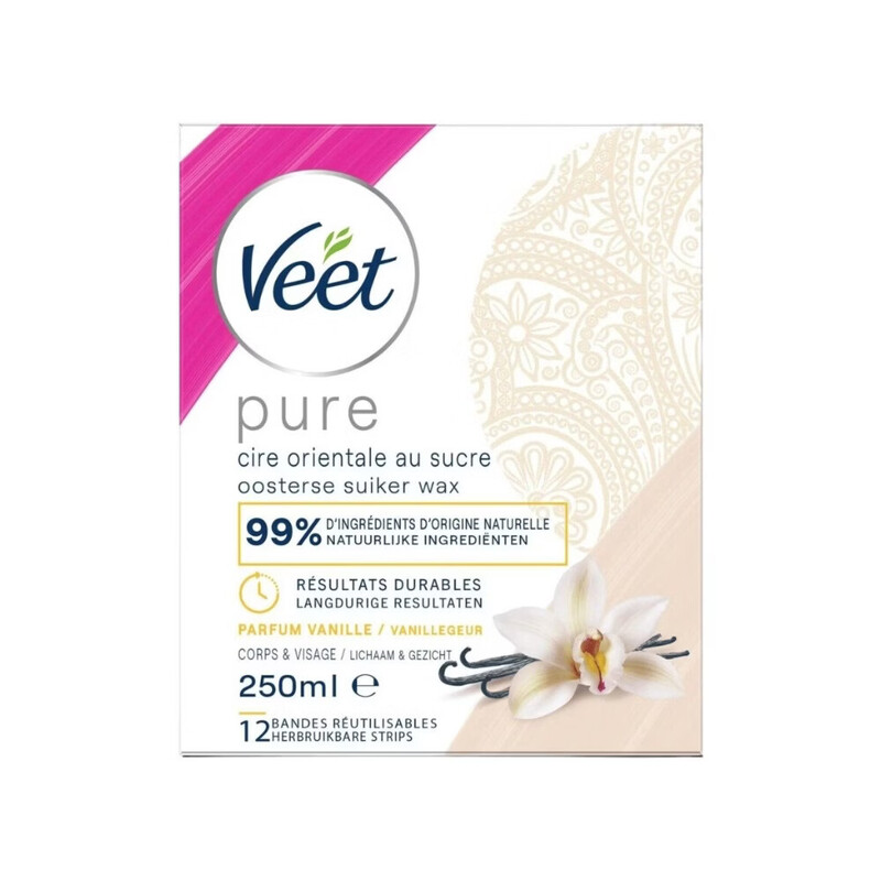 Cire Corps Visage Pure 99% Naturelle Huiles Essentielles Vanille Florale Veet Le Pot De 250ml - vue 1