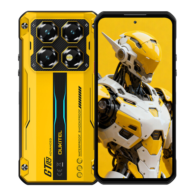 Oukitel WP60 5G Gelbes Rugged-Handy 7,2'' HD+-Display 10.000 mAh Großer Akku 108 MP Kamera Android 15 (16 GB + 512 GB NFC)