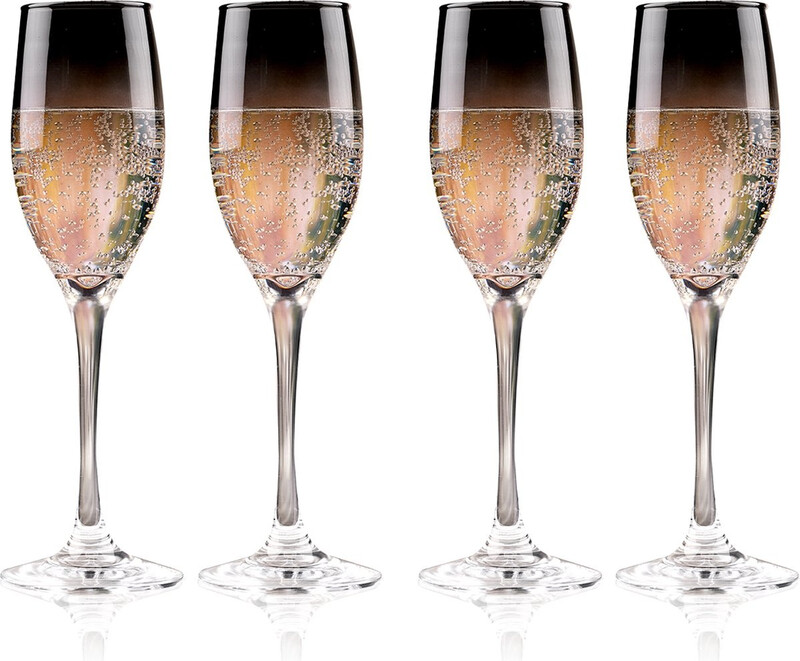 Alpina champagneglas set – rook, 4 stuks, 180 mL