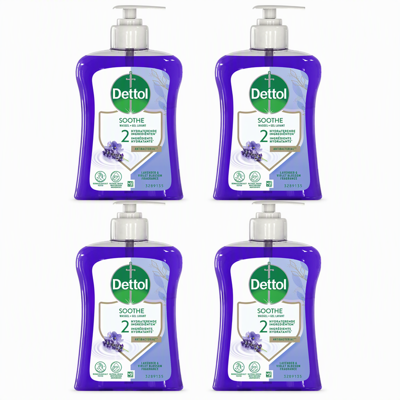 Dettol Savon pour les mains Lavande 250 ml x 4 (Lot de 4)