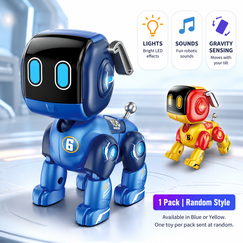 Elektronik AI Roboterhund für Kinder | Interaktiver Roboter mit Bewegungssensor, Licht und Sound für lustige Familienaktionen
