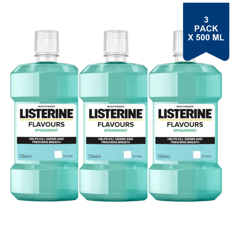 Listerine Smaken Spearmint 500 ml (3-Pack)