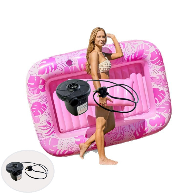 Solar-Pool mit automatischer Pumpe – Pink