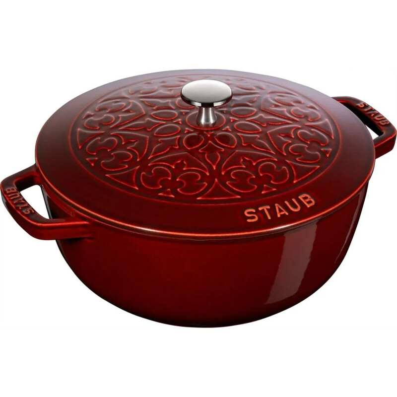 Staub La Cocotte La Marmite Lilie , 26 cm | Grenadine-Rot | rund | Gusseisen
