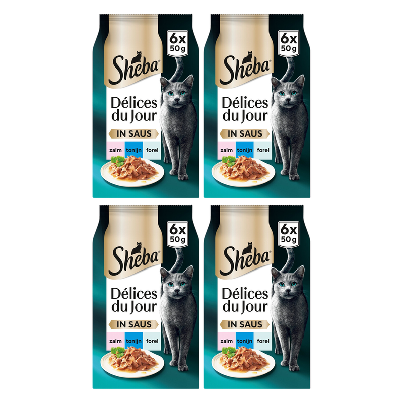 Sheba Délices en sauce Poisson Multipack*4