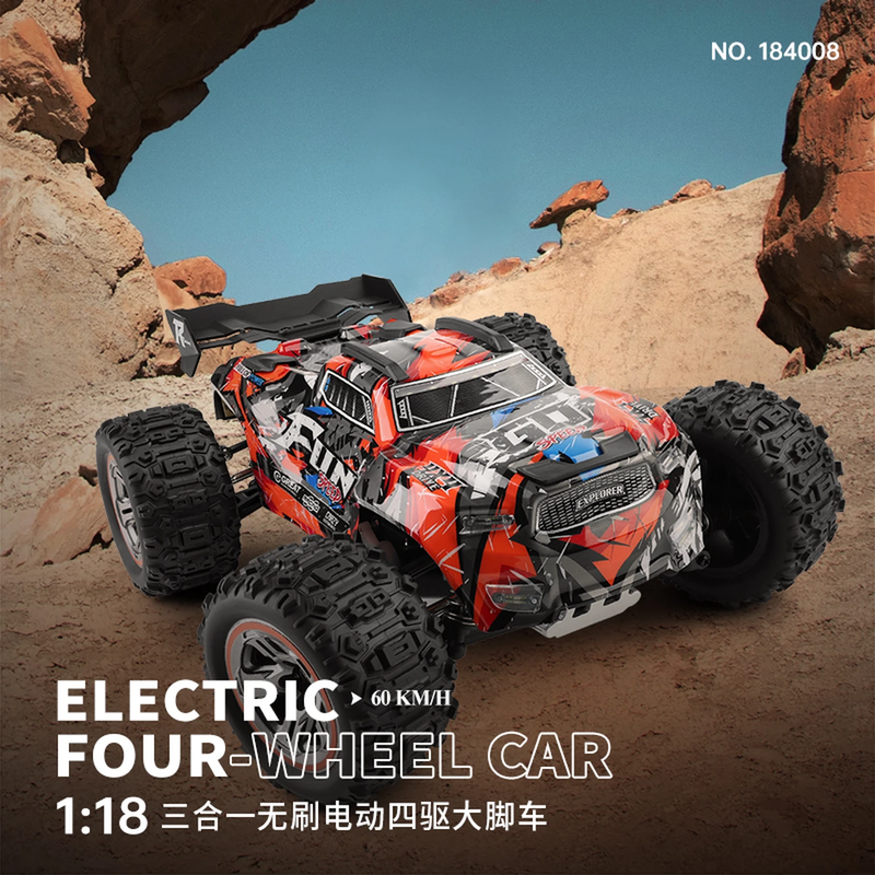 1:18 3-in-1 bürstenloser elektrischer 4WD Monster Truck
