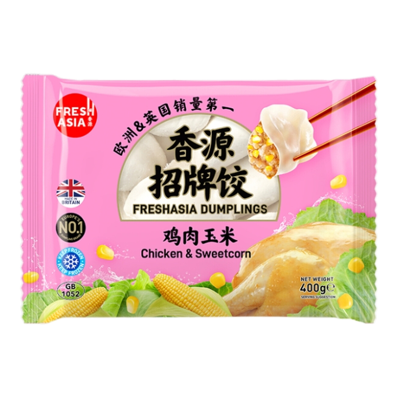 FRESHASIA Hähnchen- und Zuckermais-Teigtaschen 400 g