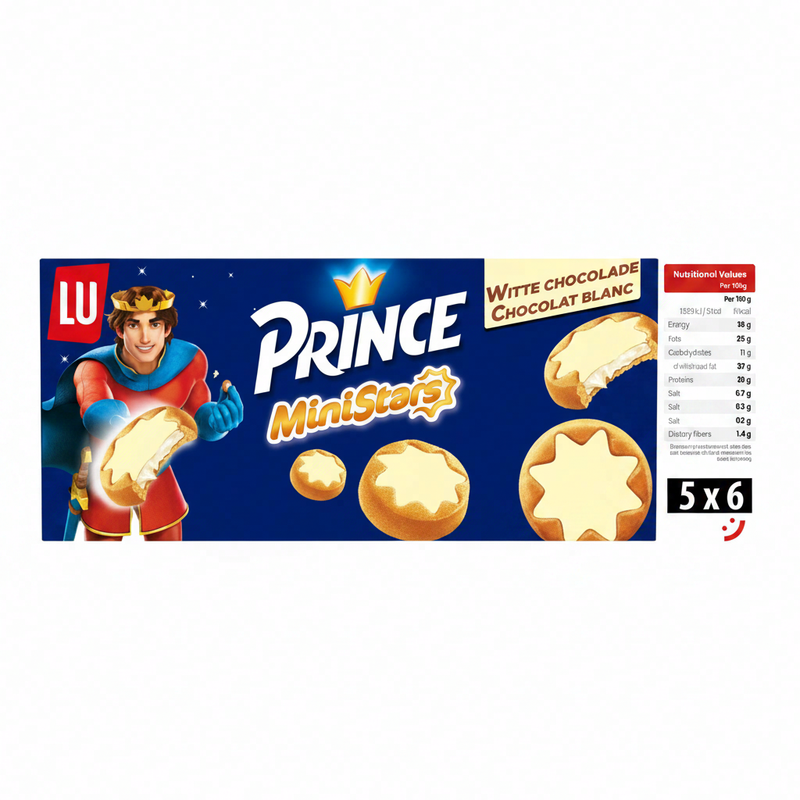 Lu Prince Ministars Cookies Met Witte Chocolade - 187 g
