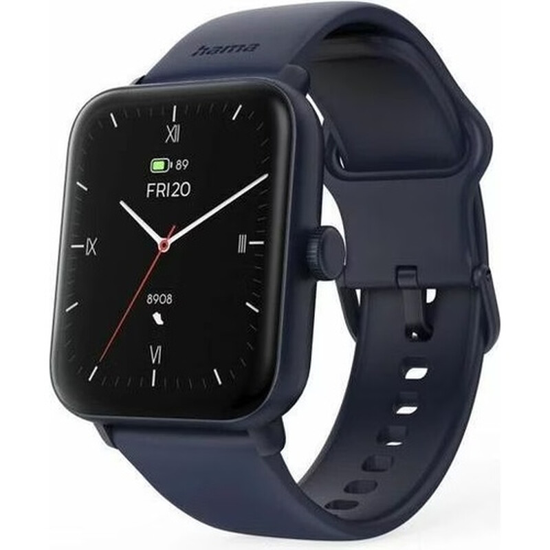 Hama Smartwatch "6010" mit GPS, Telefoniefunktion & 44 mm TFT-Display, IP68 + 3 ATM, Bluetooth für iOS und Android