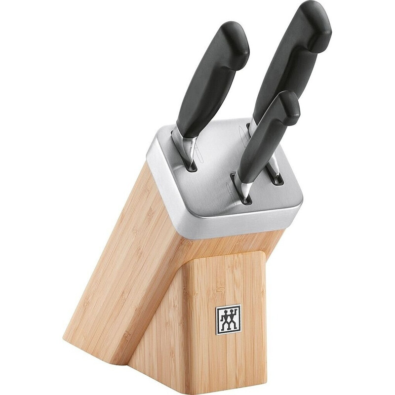 ZWILLING VIER STERNE Messerblockset mit KiS Technologie, 4-tlg | Bambus | Bambus