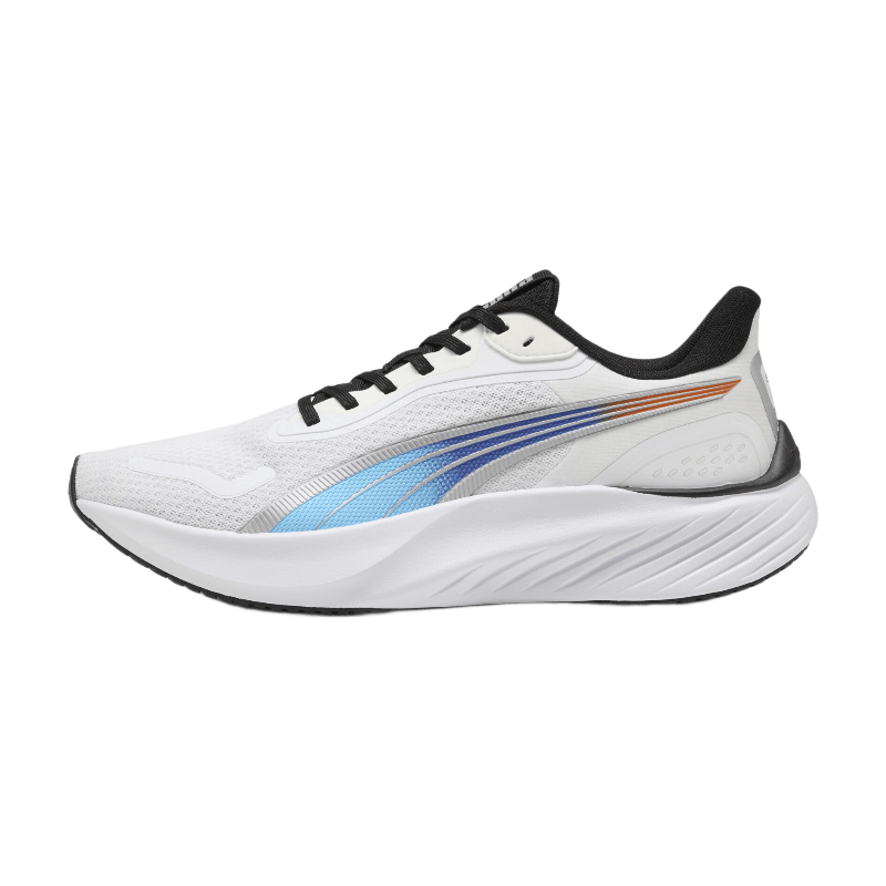 PUMA Heren Sneakers Wit-Zwart-Levendig Blauw-Rickie Oranje PUMA Pounce Lite Collectie 40
