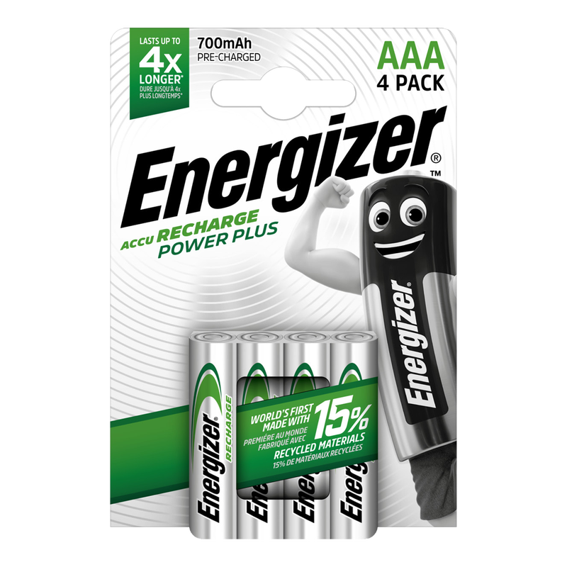 AAA 700mAh Recharge Power Plus Batteries – Pack of 4